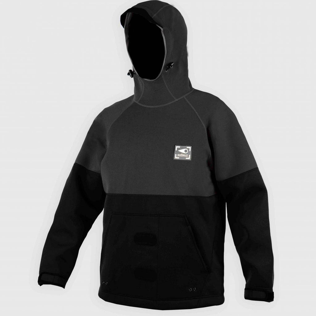 Chaqueta de neopreno cortavientos con capucha para hombre Soöruz Outside color negro