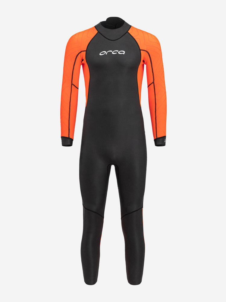Neopreno de aguas abiertas para hombre Orca Vitalis Hi-Vis con detalles naranjas de alta visibilidad