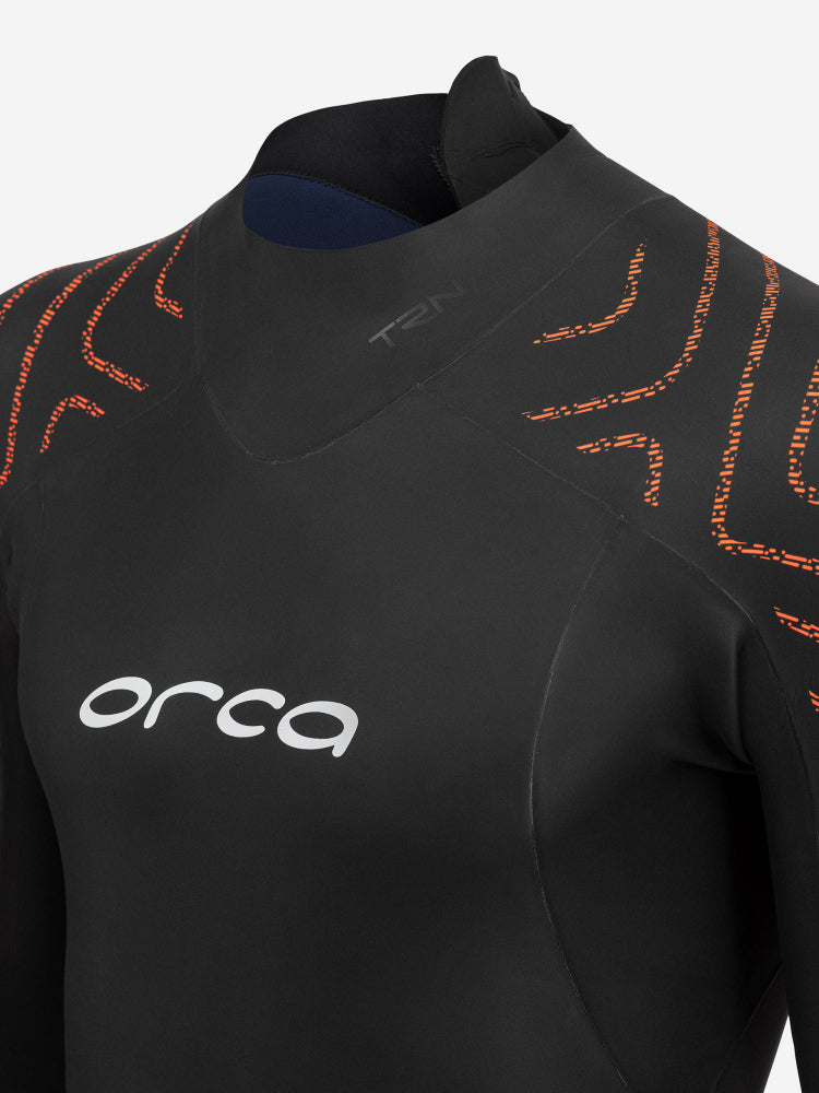 Neopreno de aguas abiertas para hombre Orca Vitalis TRN de color negro con detalles azules
