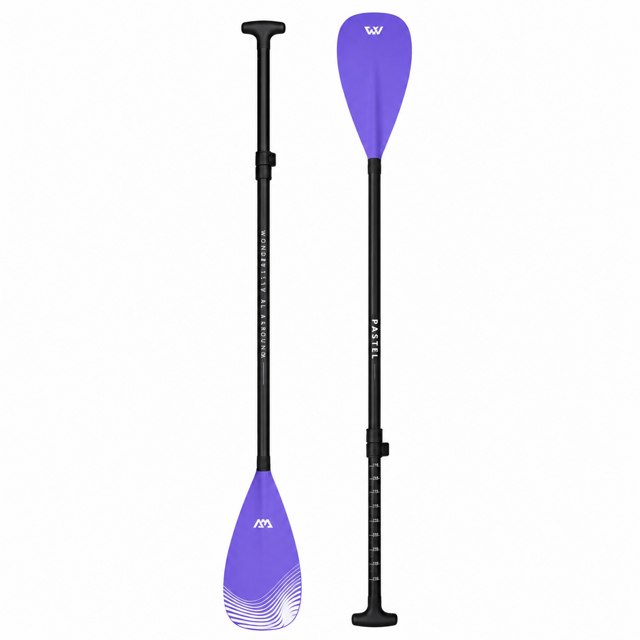 Remo de paddle surf de carbono y fibra de vidrio Aqua Marina Pastel Purple 3 piezas