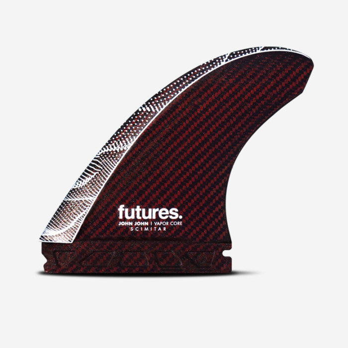 Set de quillas de surf Futures John John Florence Scimitar Vapor Core Large con punta recortada y diseño de carbono