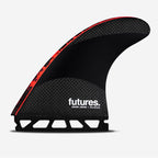 Set de quillas de surf Futures John John Florence Techflex Neon Red Large en color rojo neón y carbono