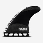 Set de quillas de surf Futures John John Florence Techflex White Medium en color blanco y carbono negro