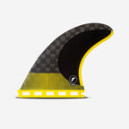 Set de quillas de surf Futures P8 Blackstix 3.0 Large en color negro y amarillo neón translúcido