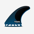 Set de quillas de surf Futures R8 Blackstix 3.0 Large en color negro y azul translúcido