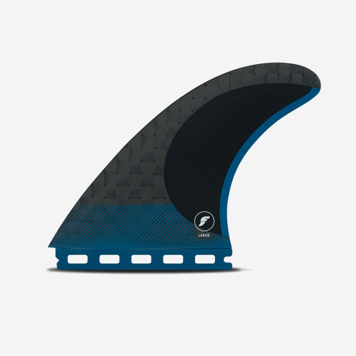 Set de quillas de surf Futures R8 Blackstix 3.0 Large en color negro y azul translúcido