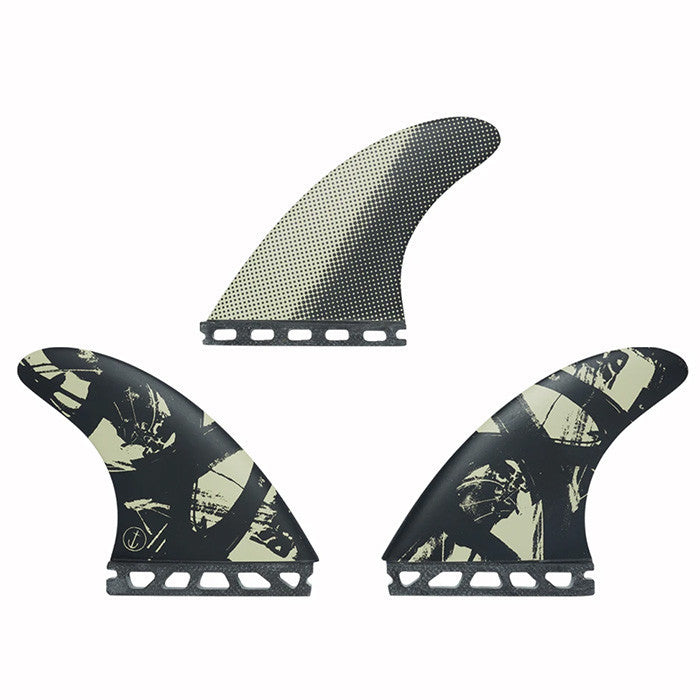 Set de quillas de surf Captain Fin Co. Mikey February Tri Medium en negro para sistema Futures