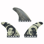 Set de quillas de surf Captain Fin Co. Mikey February Tri Medium en negro para sistema Futures