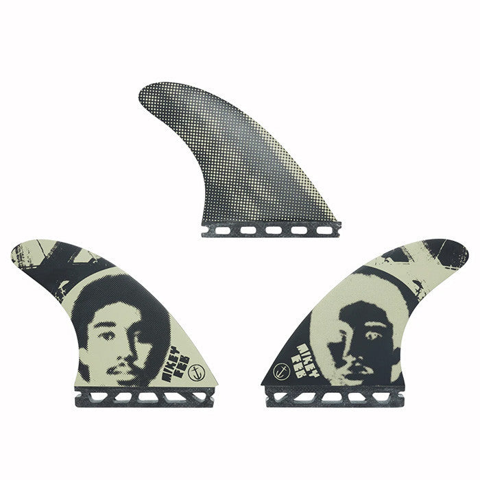 Set de quillas de surf Captain Fin Co. Mikey February Tri Medium en negro para sistema Futures