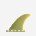 Set de quillas de surf Twin Fin de fibra de vidrio Captain Fin Co. Tyler Warren en color verde oliva translúcido
