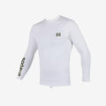 Licra de surf manga larga ceñida con protección UV para hombre Soöruz Khione color blanco
