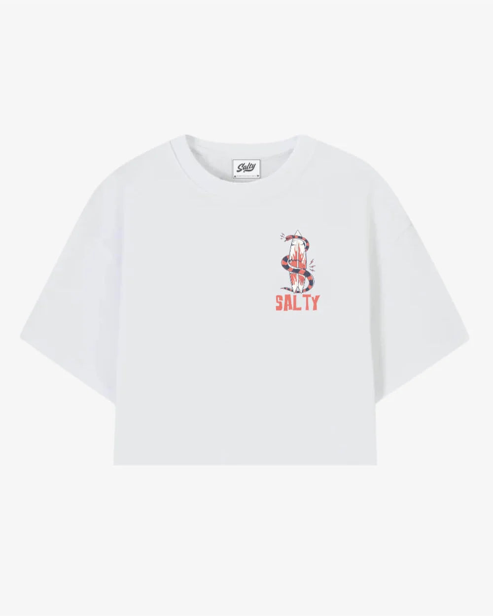 Camiseta de surf para mujer Salty Wild Tee con diseño gráfico en la espalda