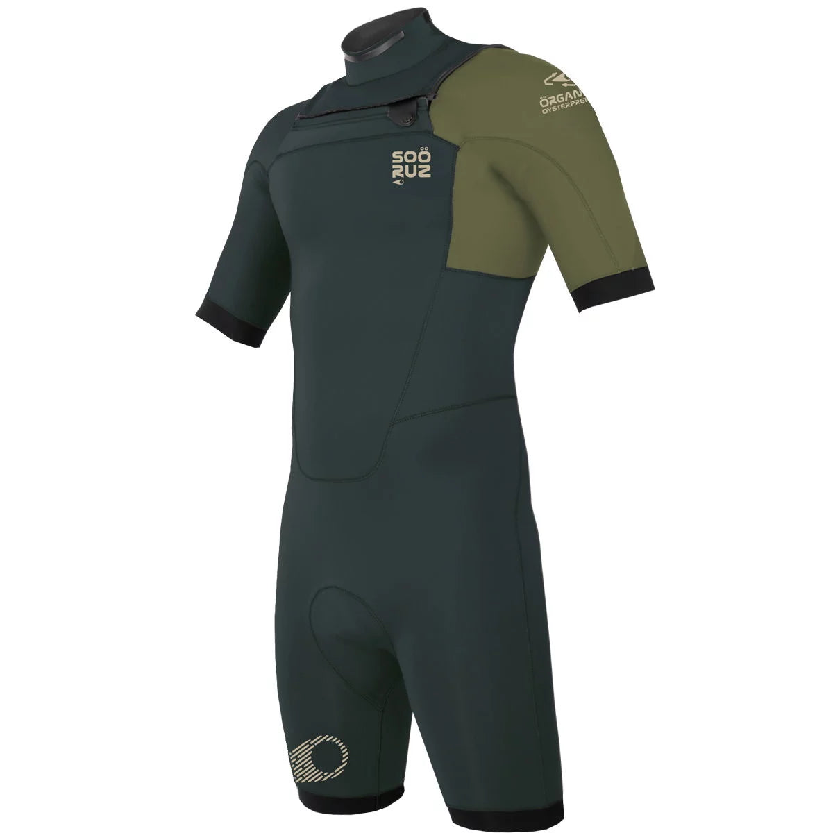 Traje de neopreno shorty para hombre Soöruz Fighter 2 2 mm Front Zip verde