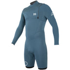 Traje de neopreno shorty de manga larga para hombre 2/2mm Soöruz Fighter Zip Free sin cremallera color azul