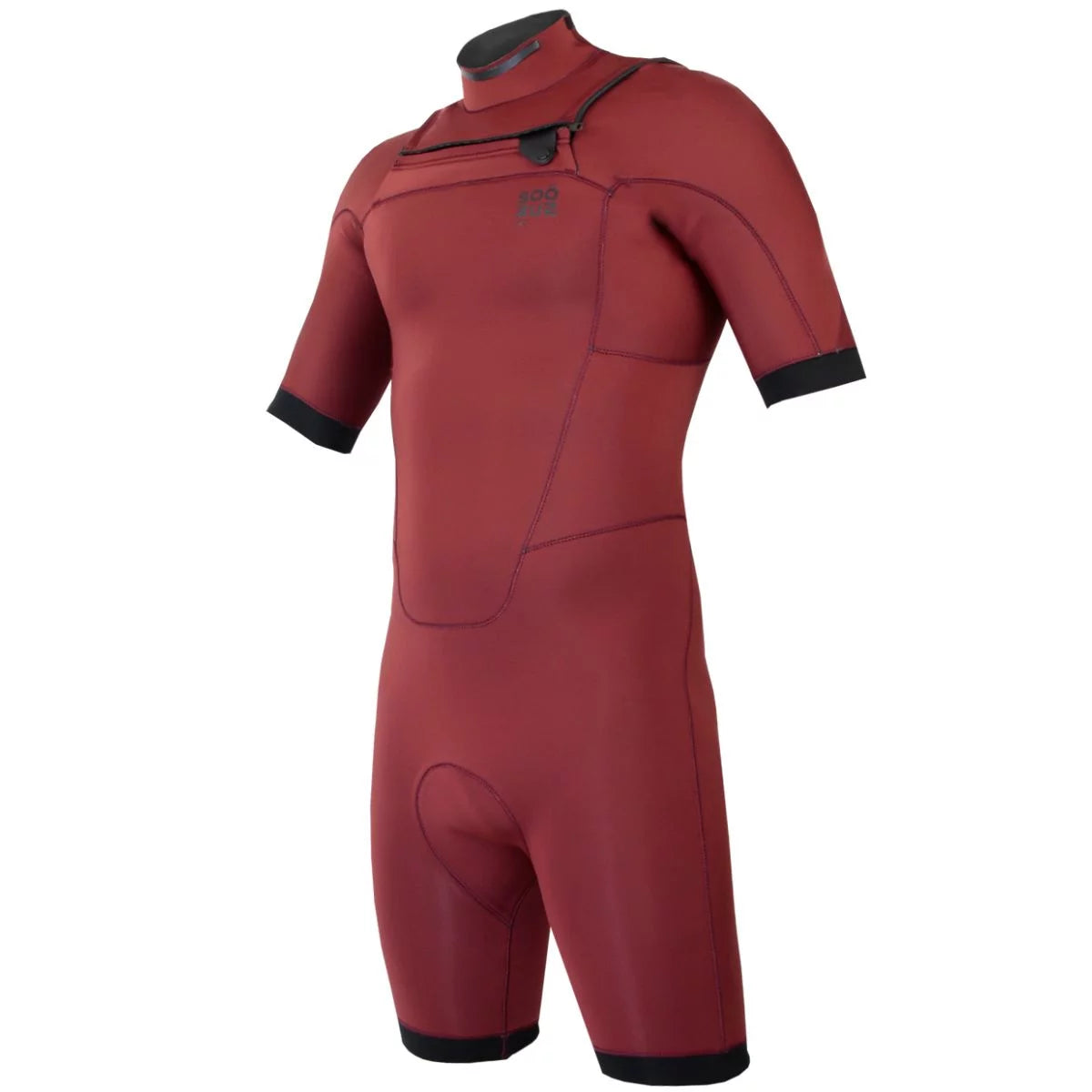 Traje de neopreno shorty para hombre Soöruz Fighter 2 2 mm Front Zip color rojo