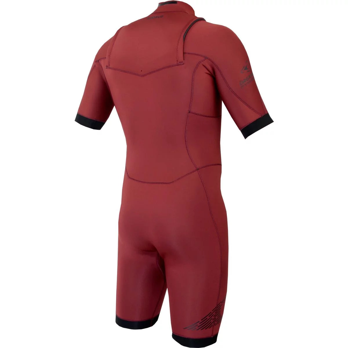 Traje de neopreno shorty para hombre Soöruz Fighter 2 2 mm Front Zip color rojo