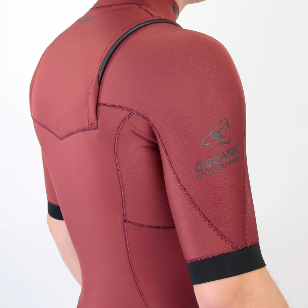 Traje de neopreno shorty para hombre Soöruz Fighter 2 2 mm Front Zip color rojo