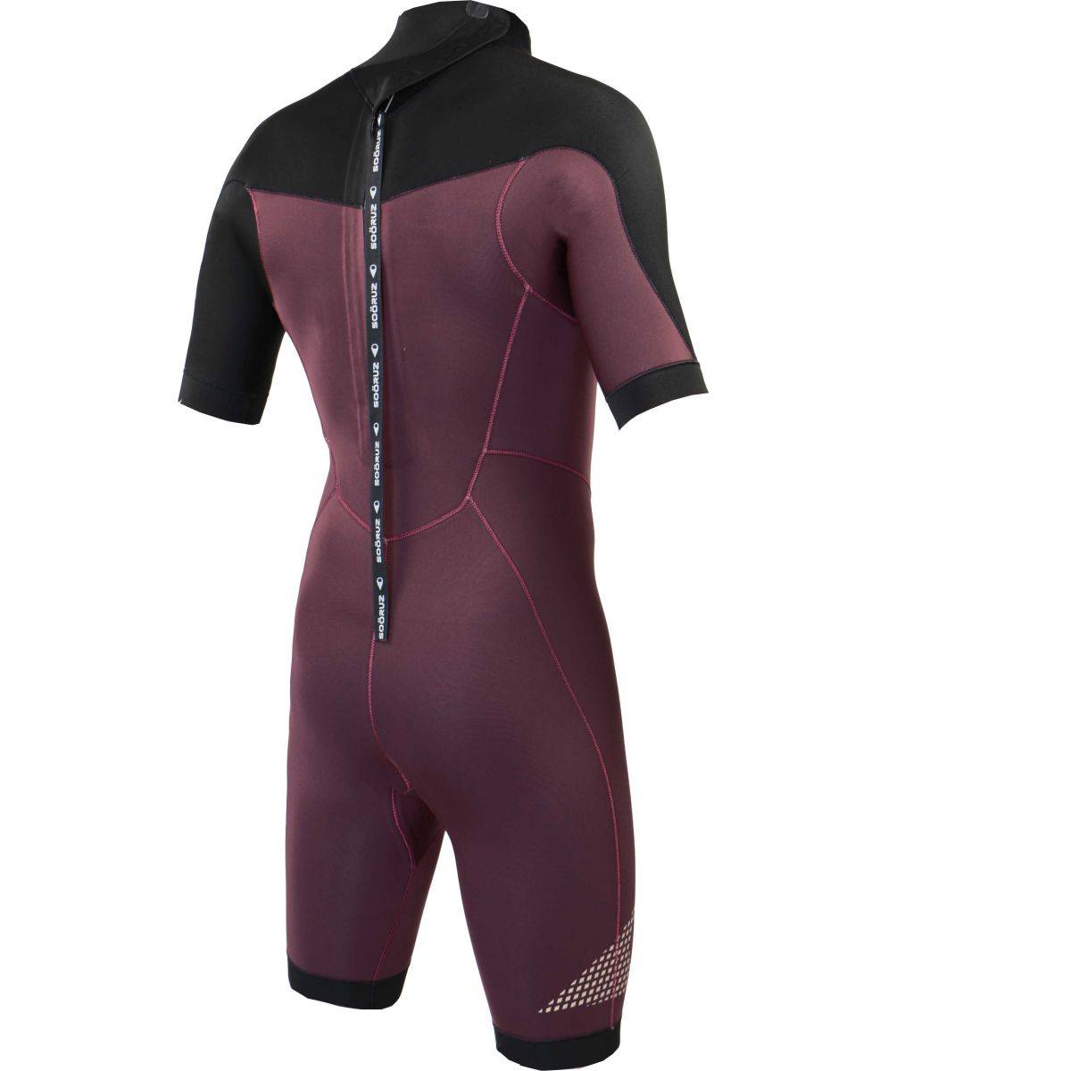 Traje de neopreno shorty para hombre Soöruz Fighter 2 2 mm Back Zip color rojo