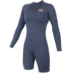 Traje de neopreno corto para mujer 2/2mm Soöruz Fly Back Zip color azul marino