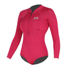 Traje de neopreno corto manga larga para mujer 1/1mm Soöruz Divine Mini Zip color rosa