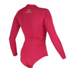 Traje de neopreno corto manga larga para mujer 1/1mm Soöruz Divine Mini Zip color rosa
