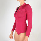 Traje de neopreno corto manga larga para mujer 1/1mm Soöruz Divine Mini Zip color rosa