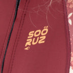 Traje de neopreno corto para mujer 2/2mm Soöruz Divine Back Zip color rojo