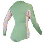Bañador de surf manga larga con protección UV para mujer Soöruz Divine Mini Zip en color verde