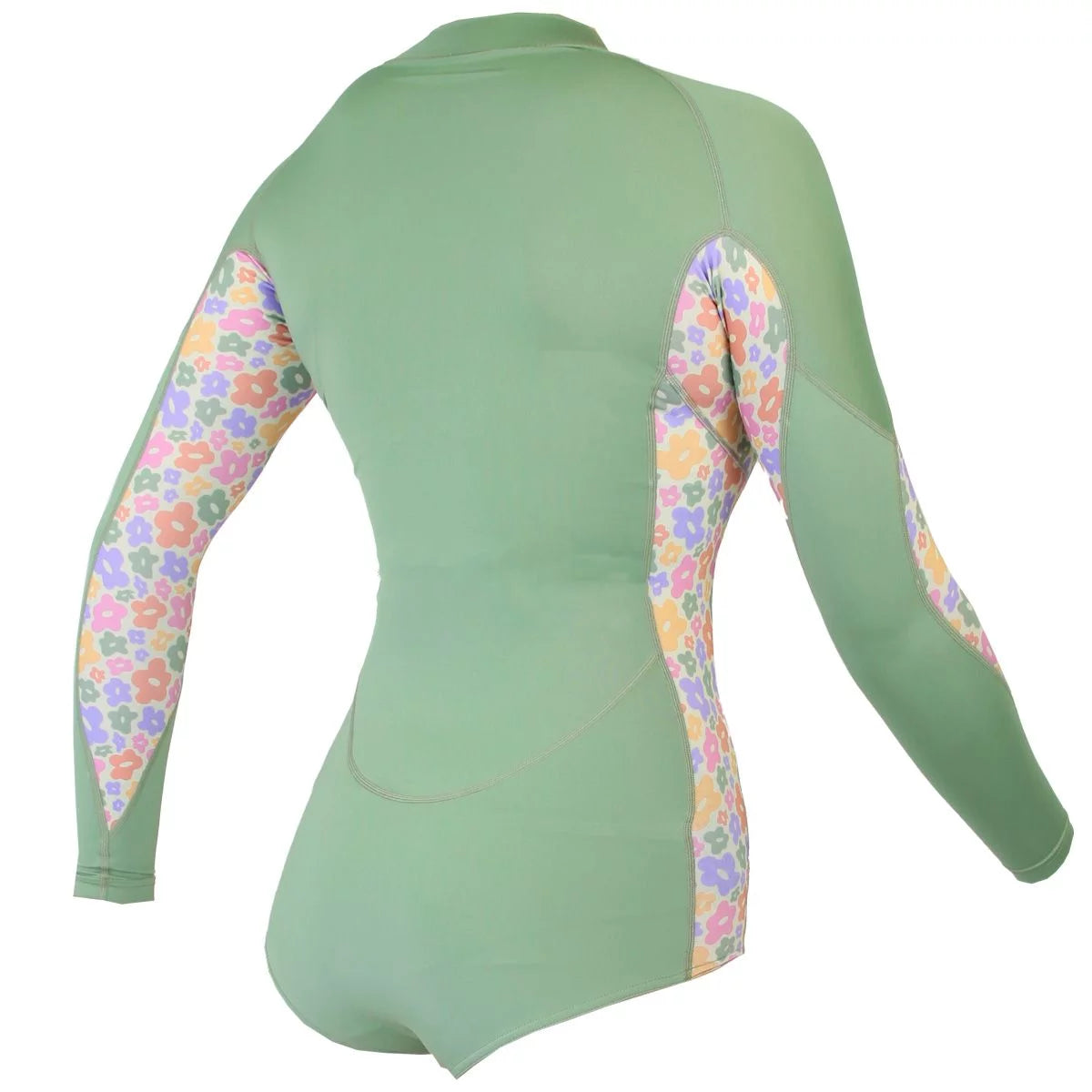 Bañador de surf manga larga con protección UV para mujer Soöruz Divine Mini Zip en color verde