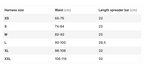 Gancho de Arnés Windsurf ION Spectre 2 Spreader Bar Tabla de tallas