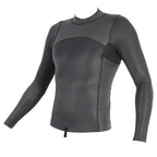 Top de neopreno de manga larga para hombre 1mm Soöruz Fighter Oysterprene color negro
