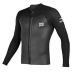 Top de neopreno de manga larga con cremallera frontal para hombre 2/1mm Soöruz Fighter color negro