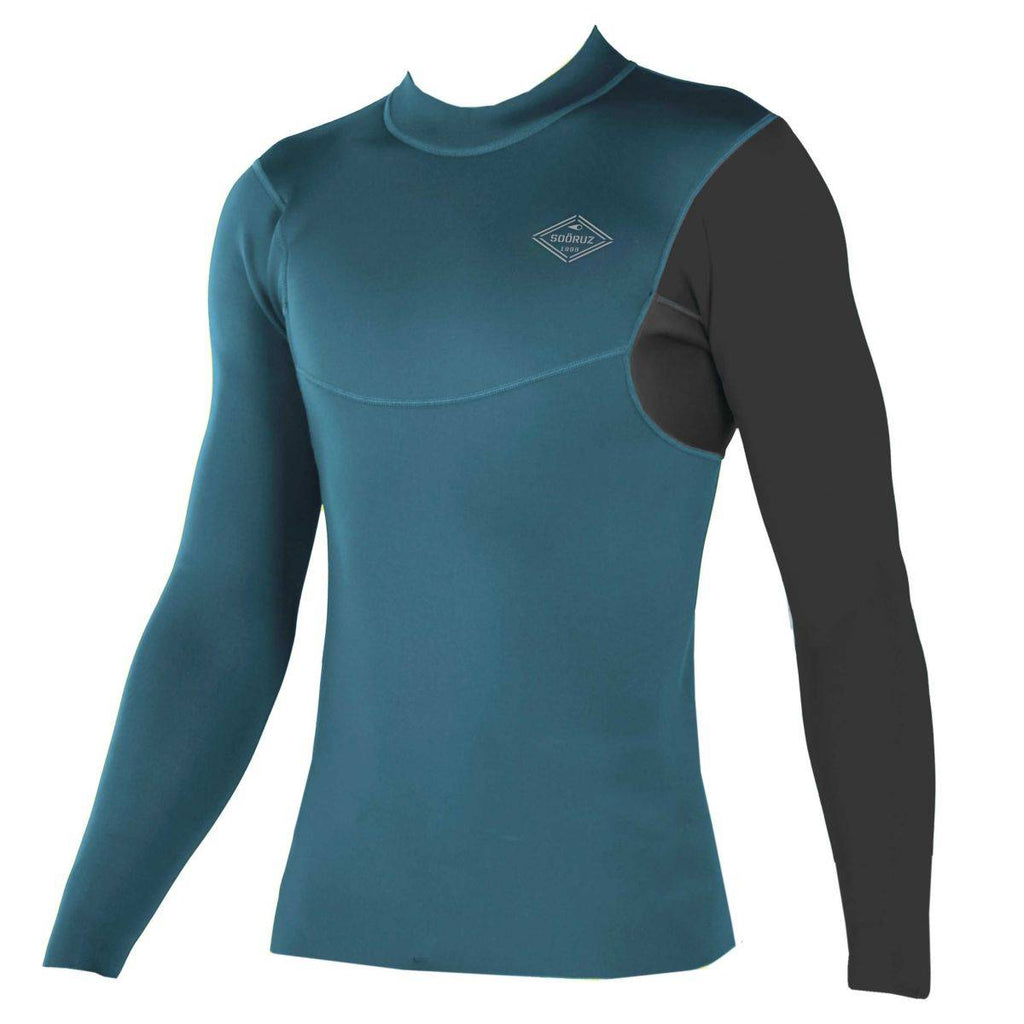 Top de neopreno de manga larga para hombre 1mm Soöruz Fighter color azul