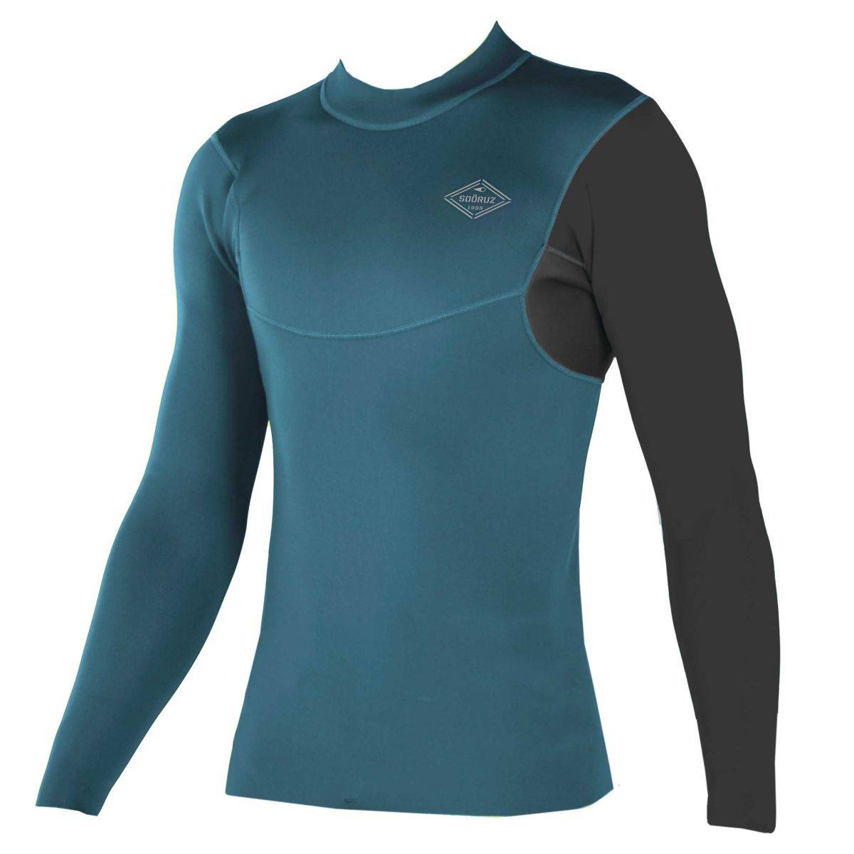 Top de neopreno de manga larga para hombre 1mm Soöruz Fighter color azul