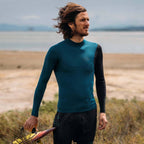 Top de neopreno de manga larga para hombre 1mm Soöruz Fighter color azul