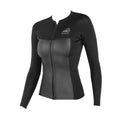 Chaqueta de neopreno de manga larga para mujer 2/1mm Soöruz Divine Front Zip color negro