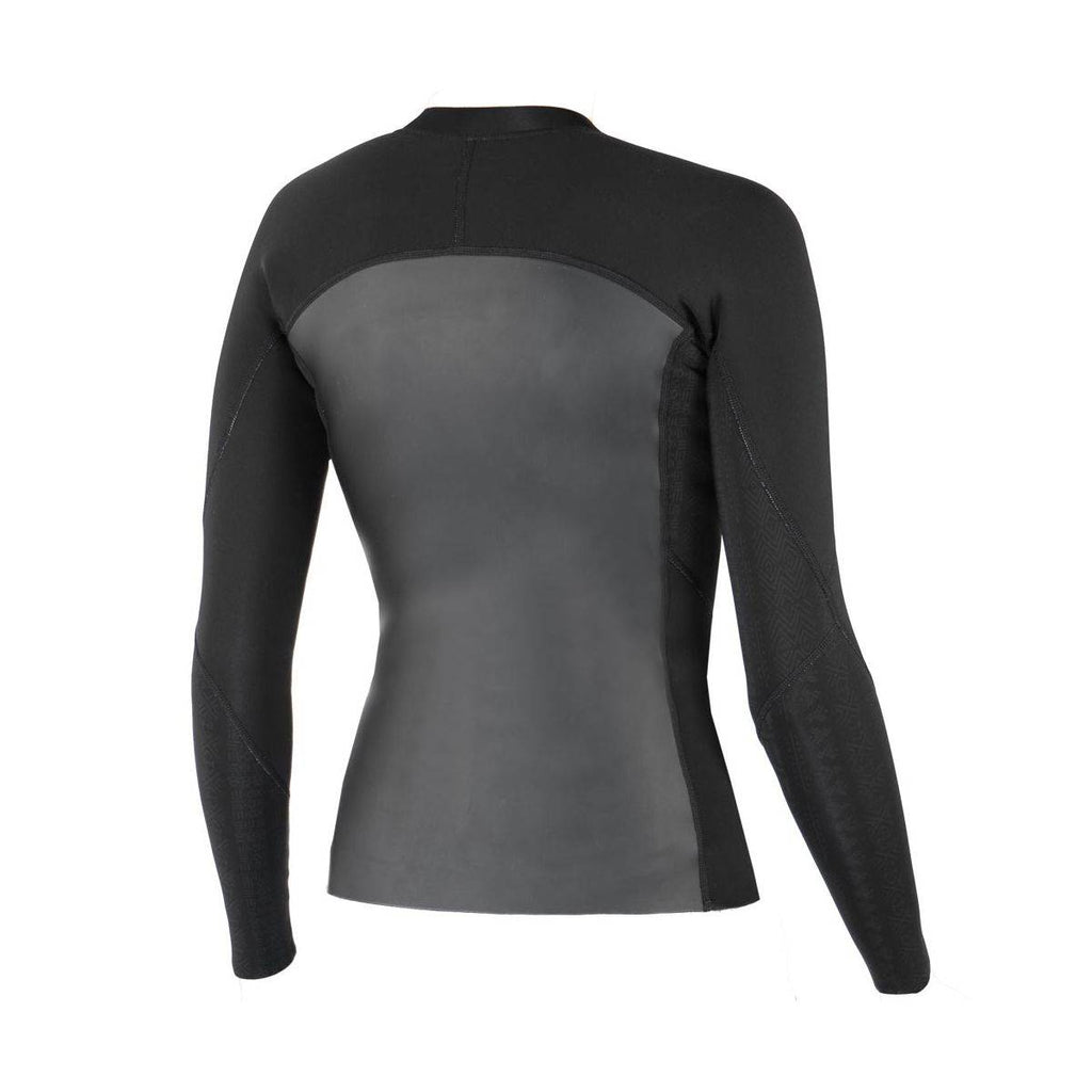 Chaqueta de neopreno de manga larga para mujer 2/1mm Soöruz Divine Front Zip color negro