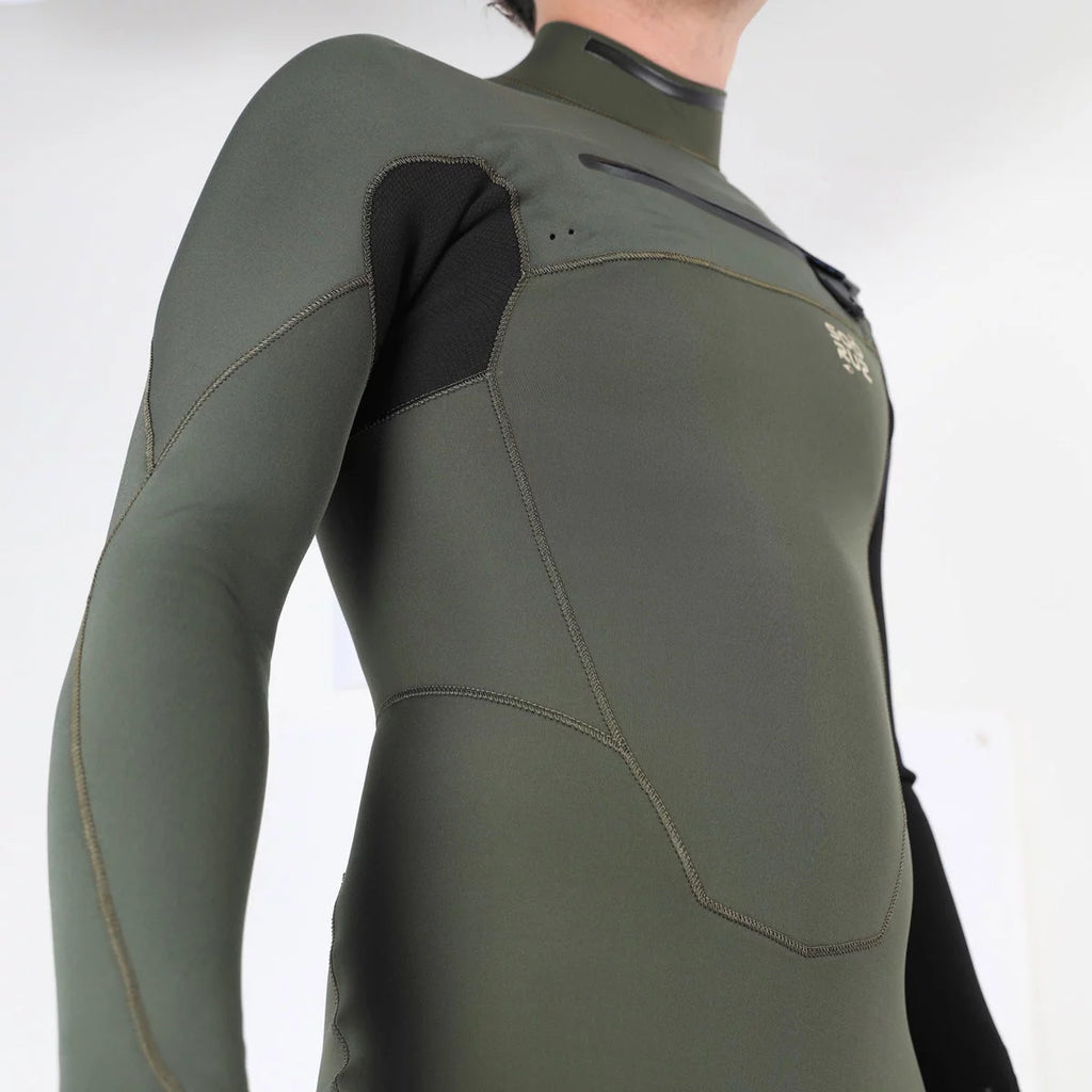 Traje de neopreno para hombre Soöruz Fighter 4 3 mm Chest Zip caqui