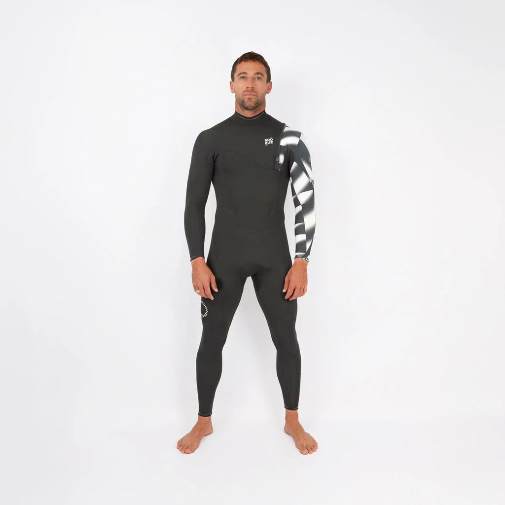 Traje de neopreno para hombre Soöruz Fighter 4 3 mm Zip Free negro