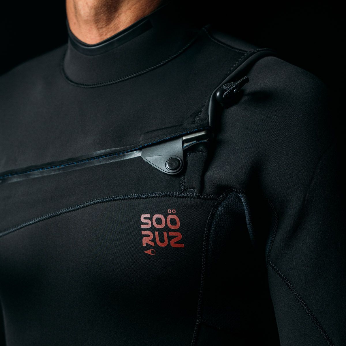 Traje de neopreno para hombre Soöruz Fighter 3 2 mm Chest Zip negro