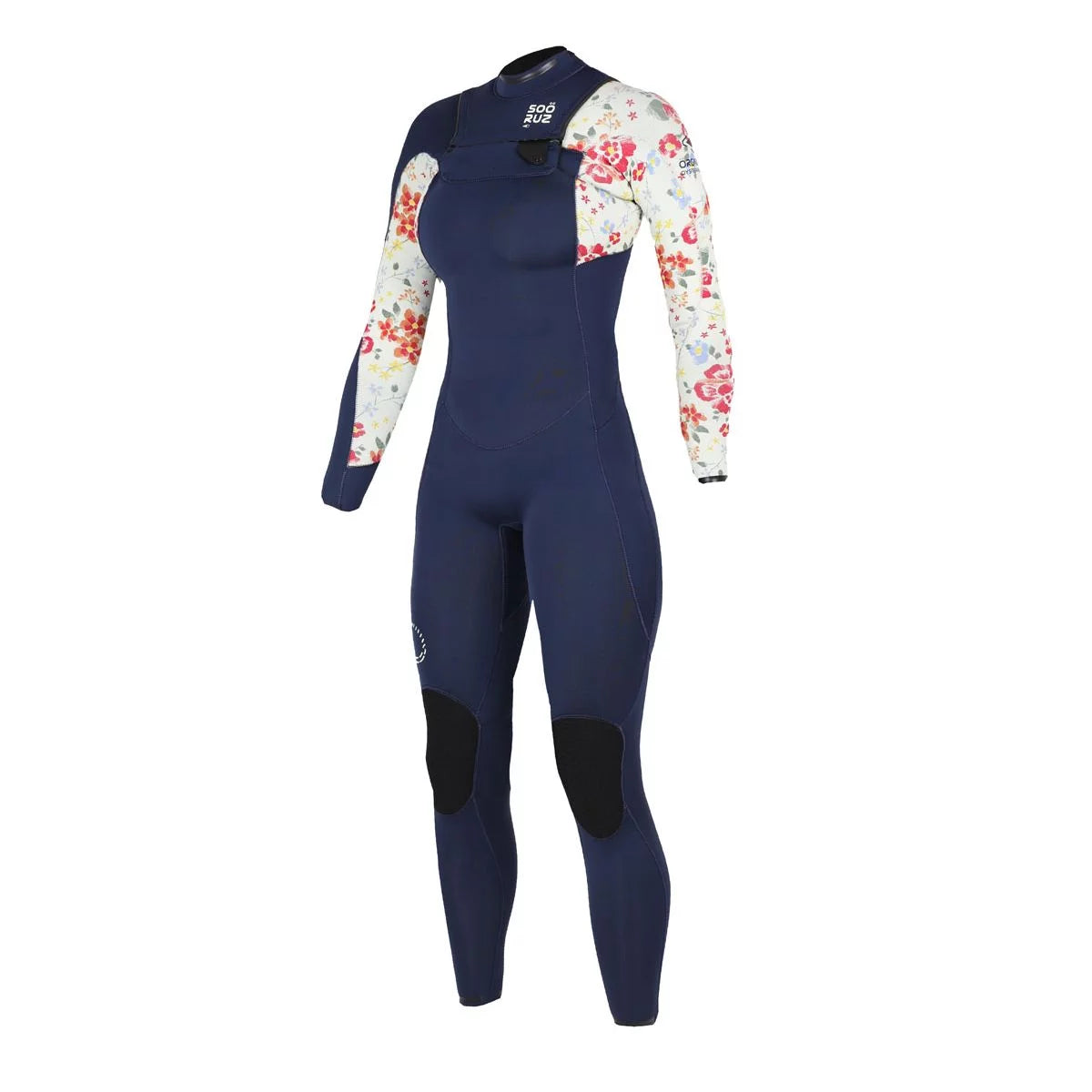 Traje de neopreno largo para mujer 3/2mm Soöruz Divine Chest Zip color azul marino