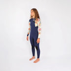 Traje de neopreno largo para mujer 3/2mm Soöruz Divine Chest Zip color azul marino