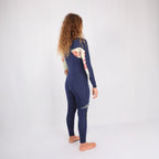 Traje de neopreno largo para mujer 3/2mm Soöruz Divine Chest Zip color azul marino