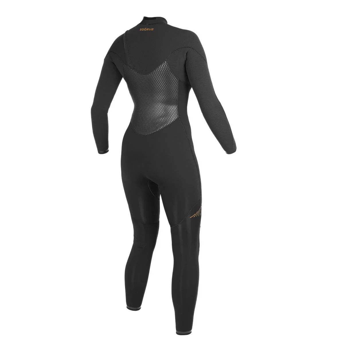 Traje de neopreno largo para mujer 4/3mm Soöruz Guru Pro Chest Zip color negro