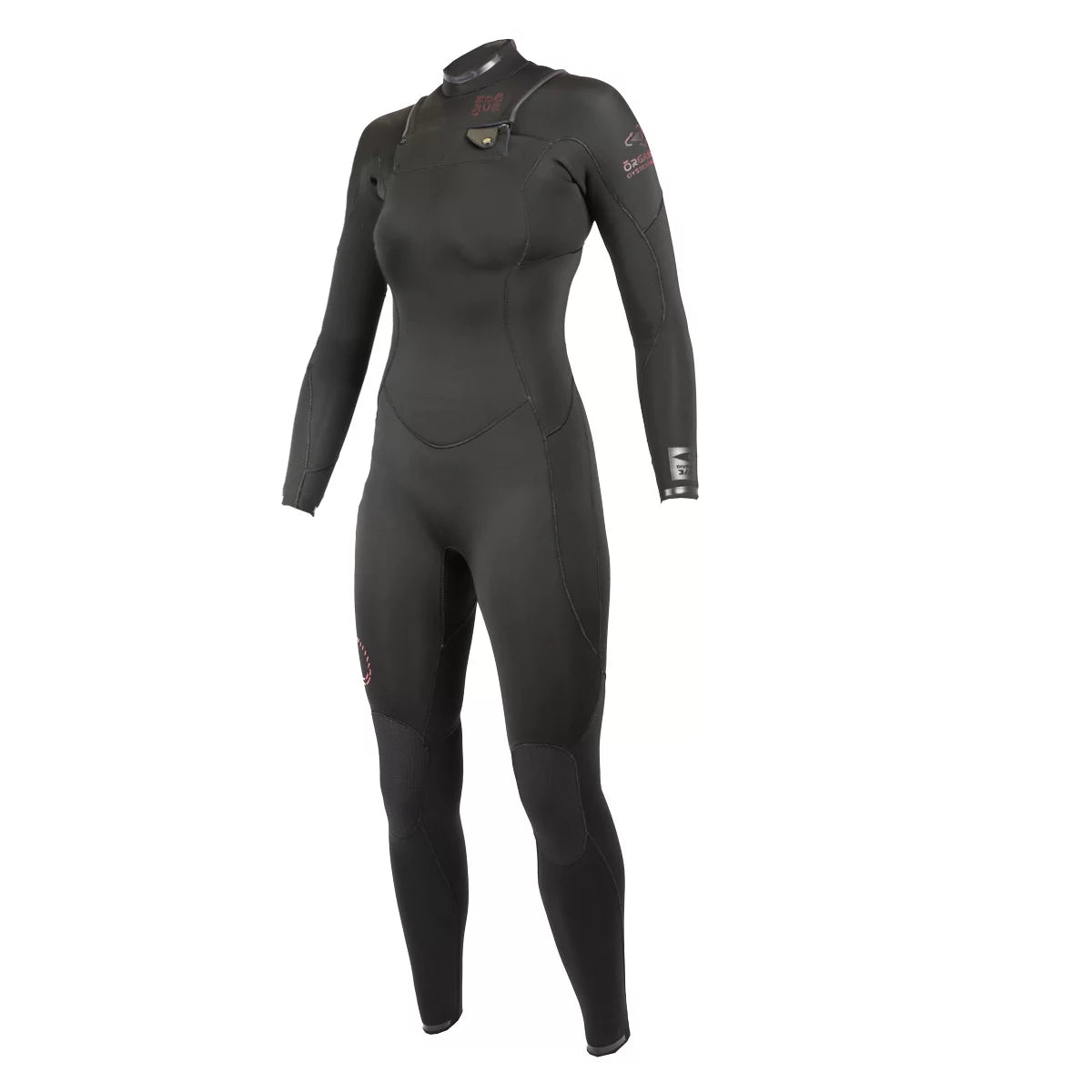 Traje de neopreno largo para mujer 4/3mm Soöruz Divine Chest Zip color negro