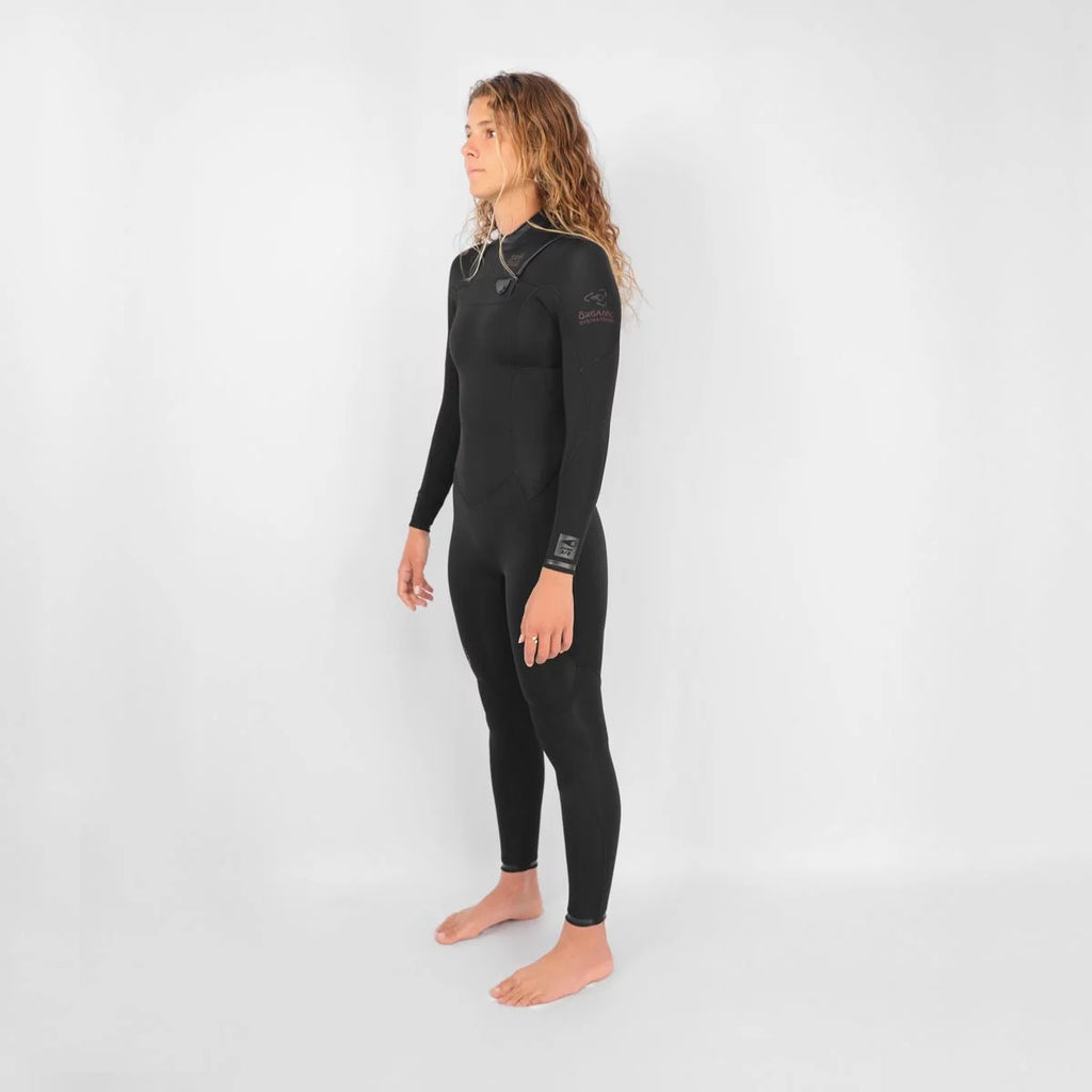 Traje de neopreno largo para mujer 4/3mm Soöruz Divine Chest Zip color negro