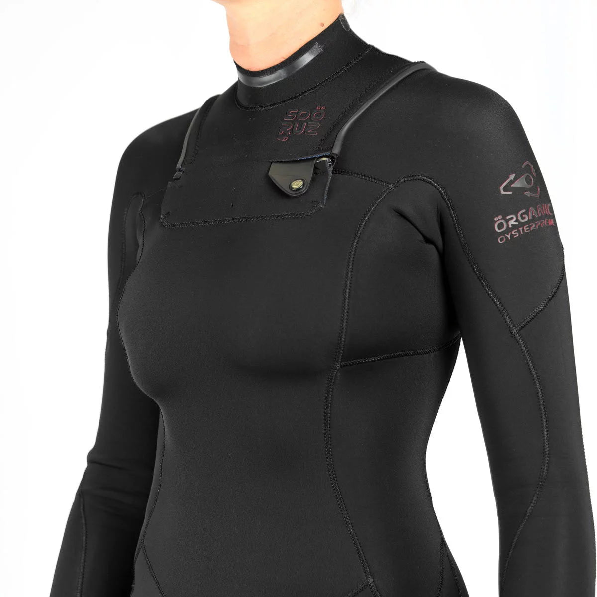 Traje de neopreno largo para mujer 4/3mm Soöruz Divine Chest Zip color negro