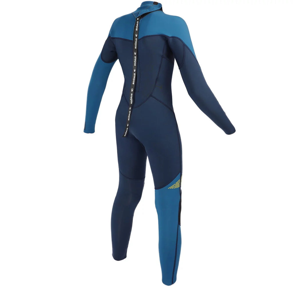 Traje de neopreno largo para niño 4/3mm Soöruz Fly Back Zip color azul marino