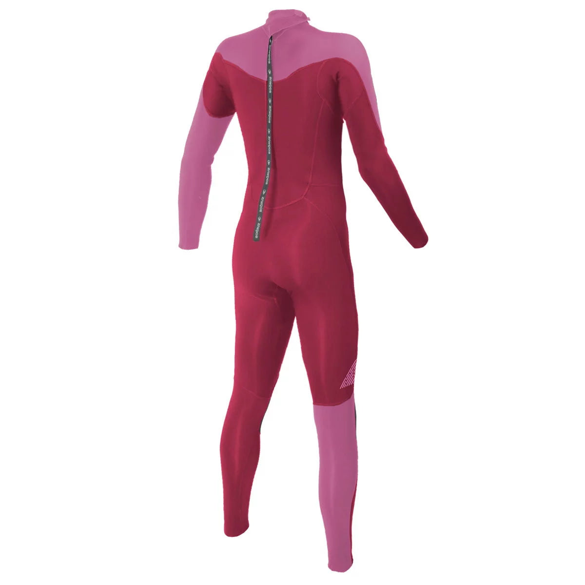 Traje de neopreno largo para niña 4/3mm Soöruz Fly Back Zip color rosa