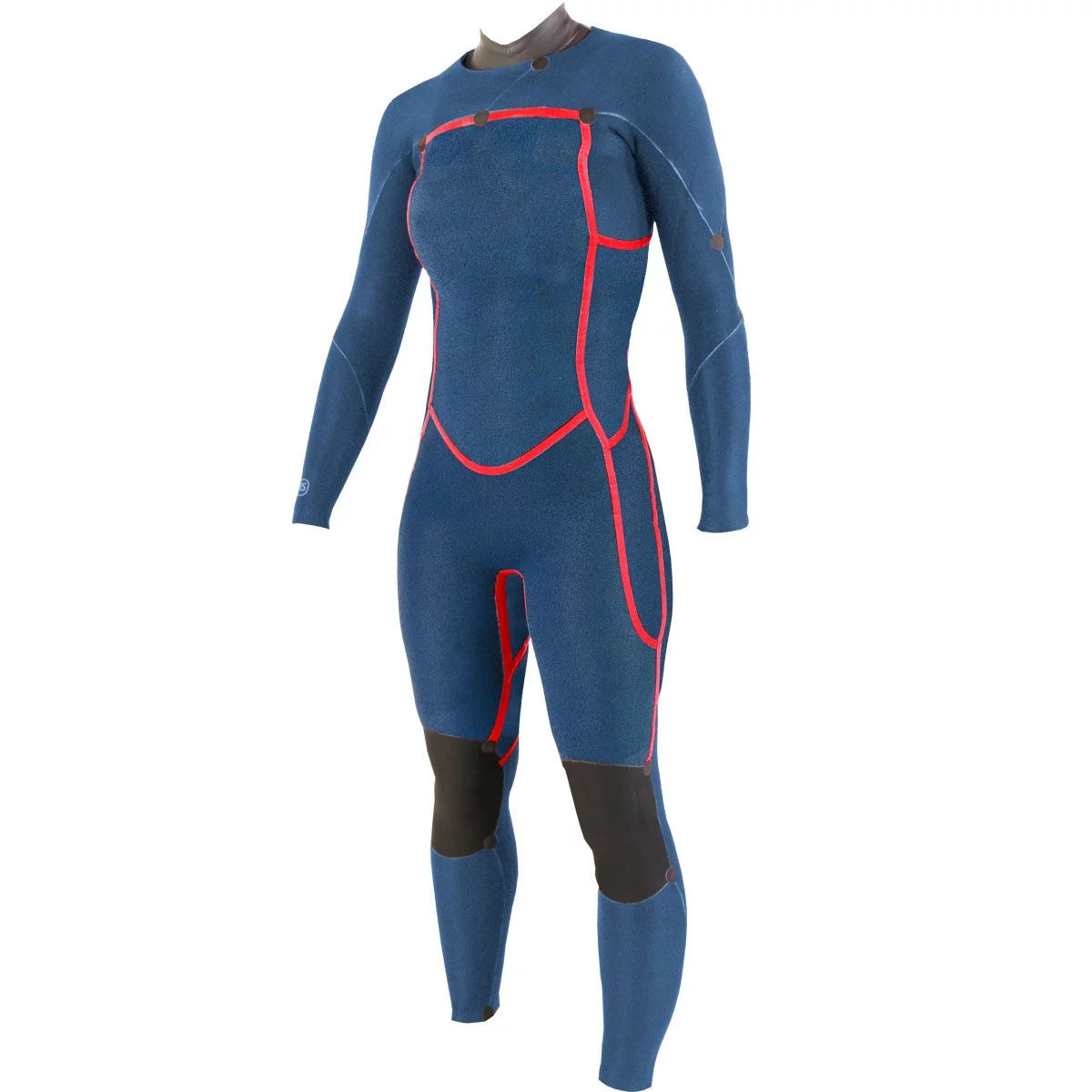 Traje de neopreno largo para mujer 4/3mm Soöruz Divine Chest Zip color violeta